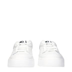 Dolce & Gabbana White Leather Low Top Sneakers