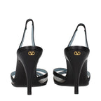 Valentino Garavani Black Leather High Heel Pumps