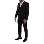 Dolce & Gabbana Black Wool Suit