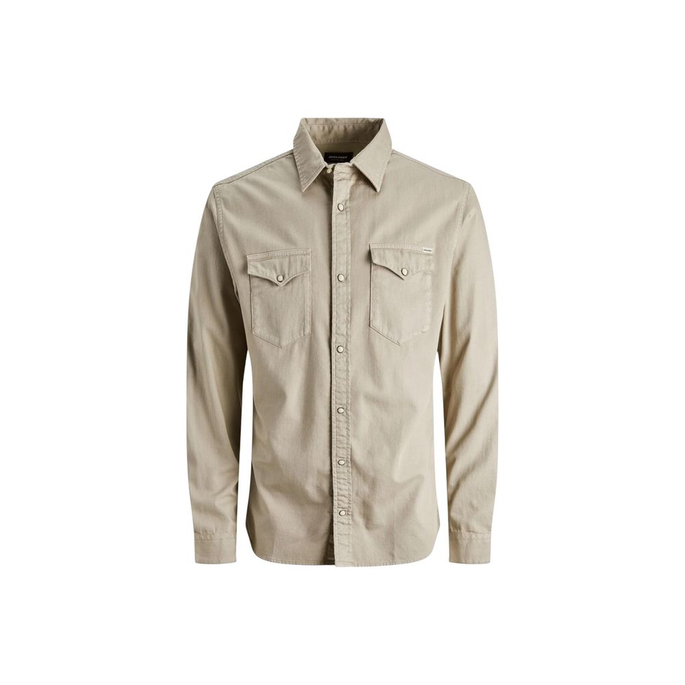 Jack Jones Beige Denim Shirt