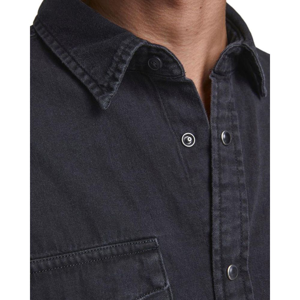 Jack Jones Black Denim Shirt
