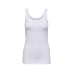 Only White Cotton Tank Top