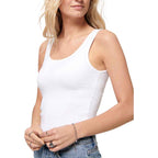 Only White Cotton Tank Top
