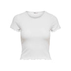 Only White Polyester T-Shirt