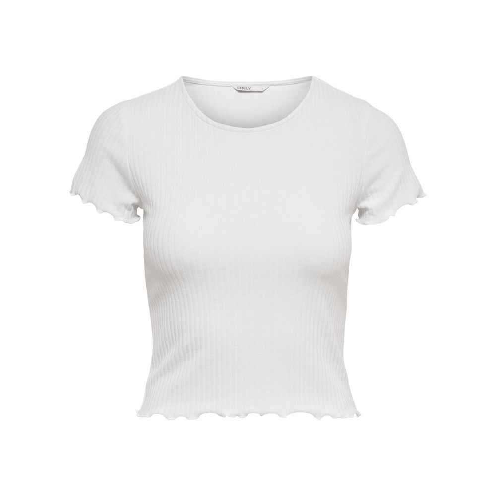 Only White Polyester T-Shirt