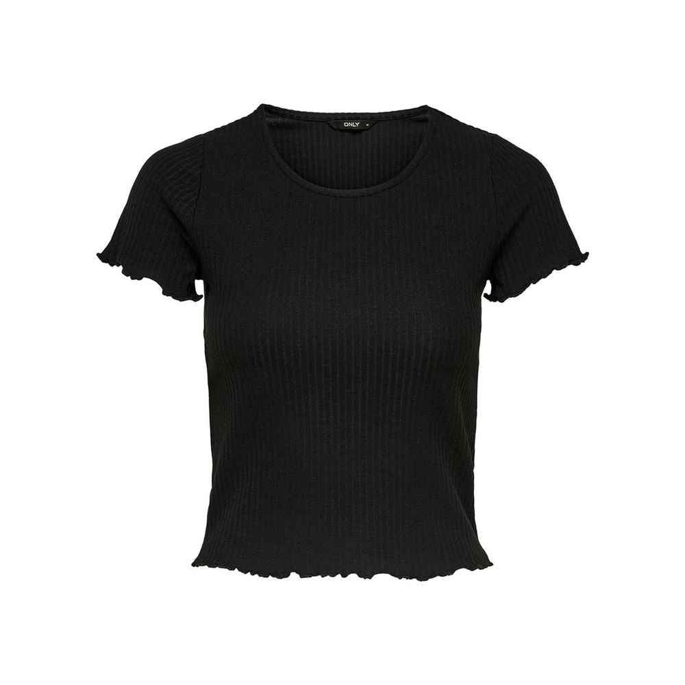 Only Black Polyester T-Shirt