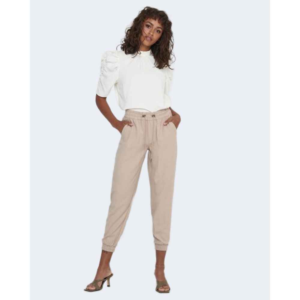 Only Beige Viscose Pant