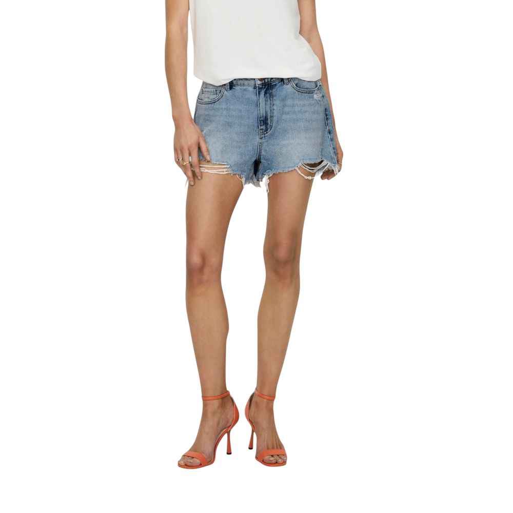 Only Light Blue Cotton Short