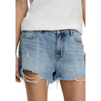 Only Light Blue Cotton Short