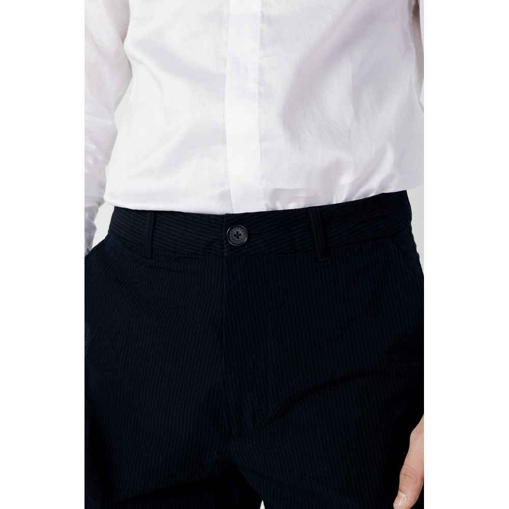 Armani Exchange Blue Cotton Casual Pants