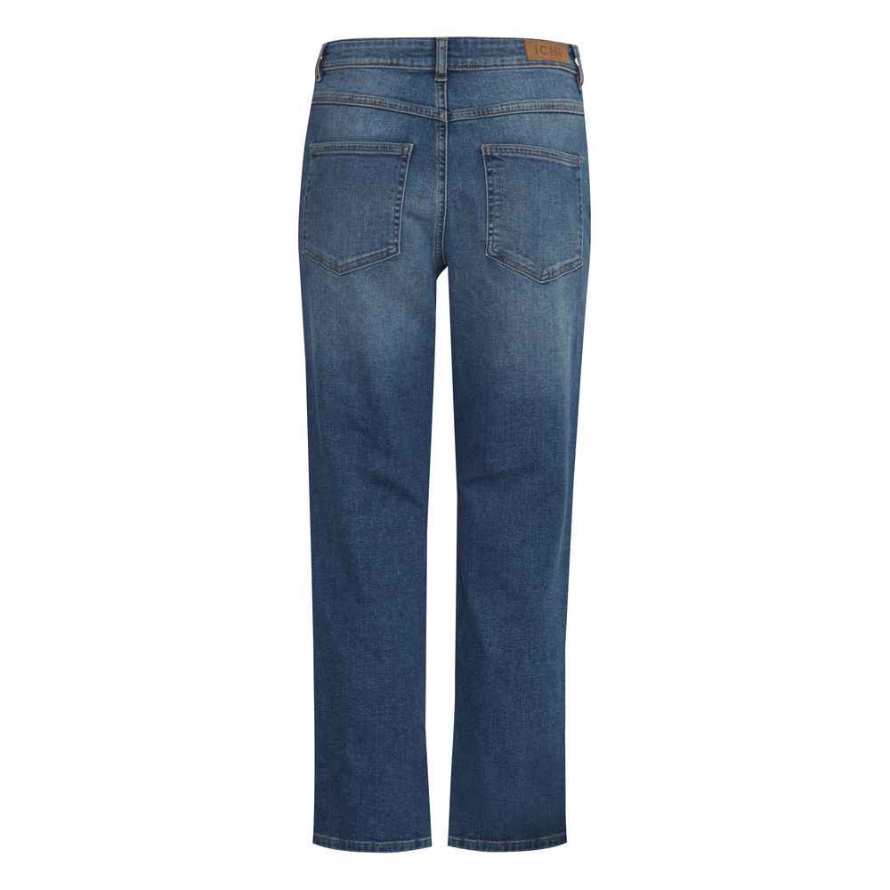 ICHI Blue Cotton Mom Jean