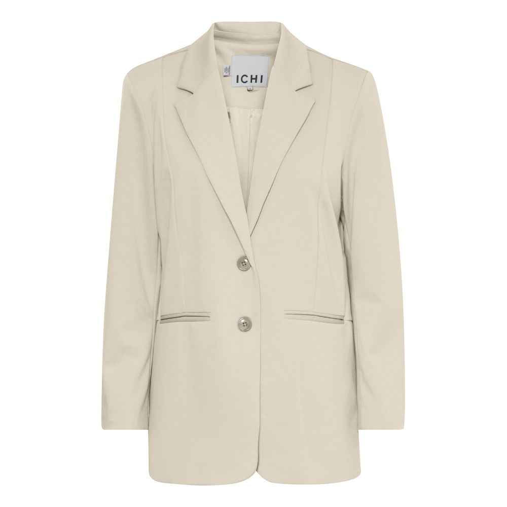 ICHI Beige Recycled Polyester Blazer