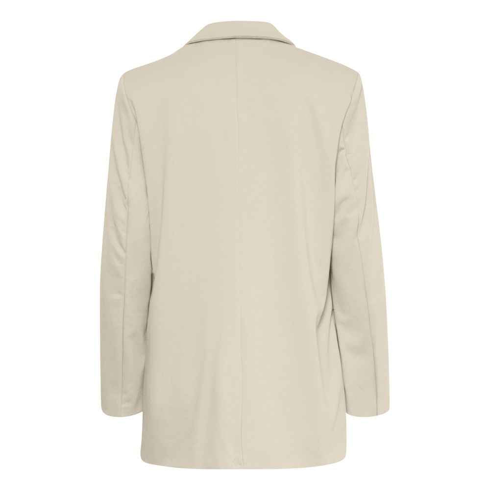 ICHI Beige Recycled Polyester Blazer