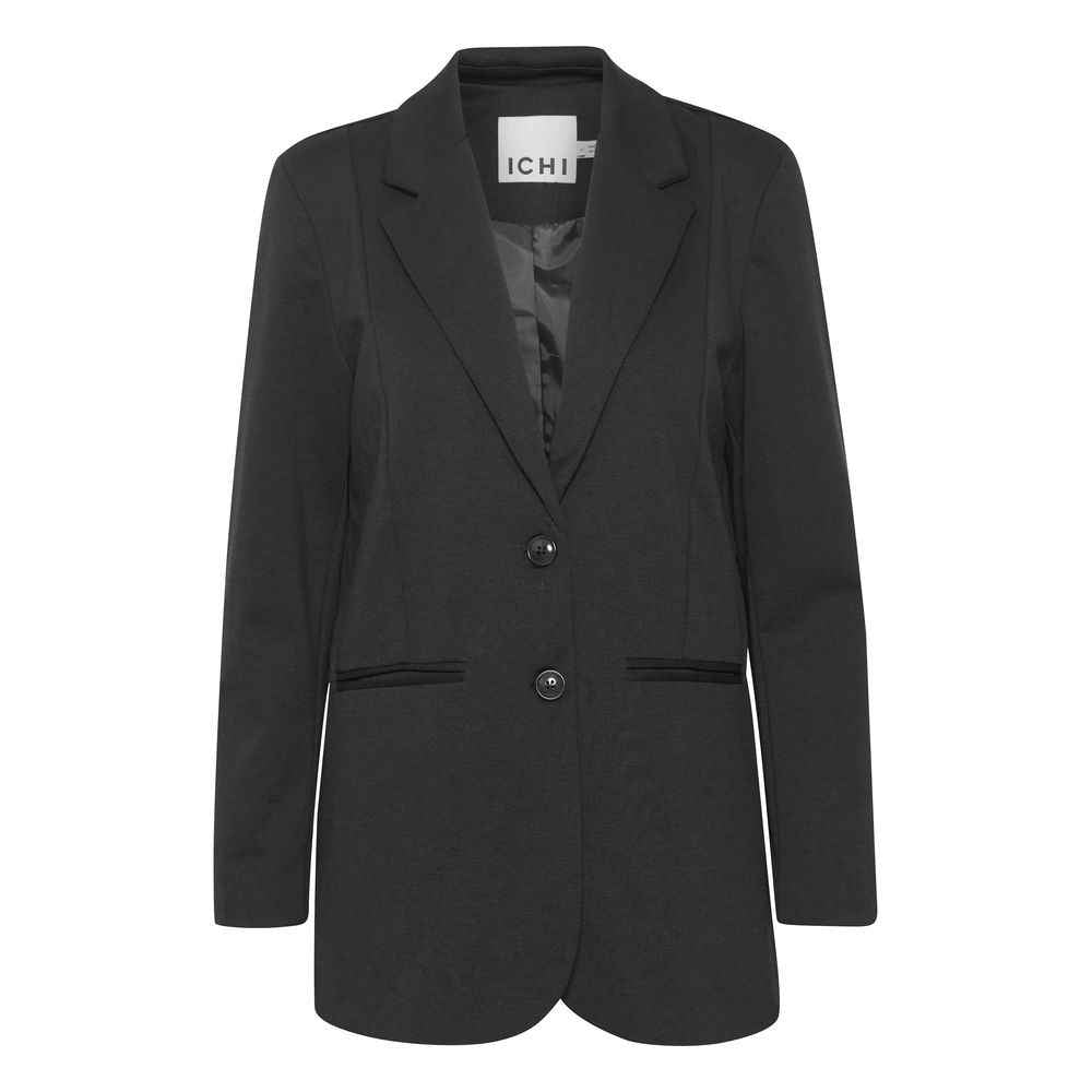 ICHI Black Recycled Polyester Blazer