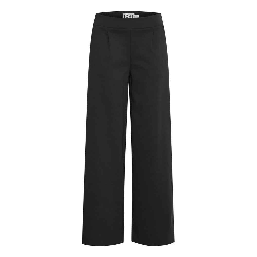 ICHI Black Recycled Polyurethane Pant