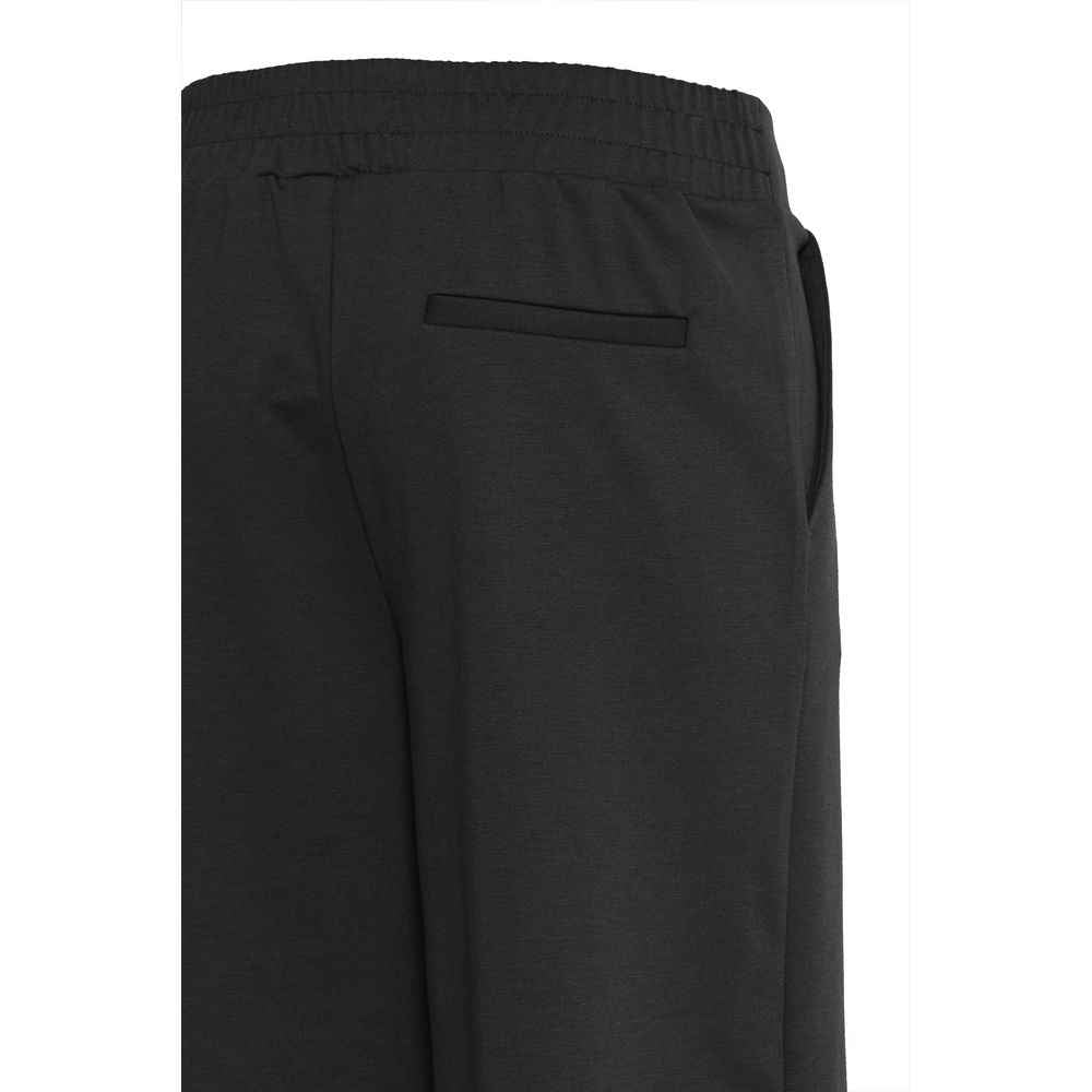ICHI Black Recycled Polyurethane Pant