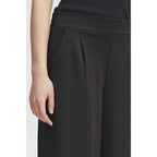 ICHI Black Recycled Polyurethane Pant