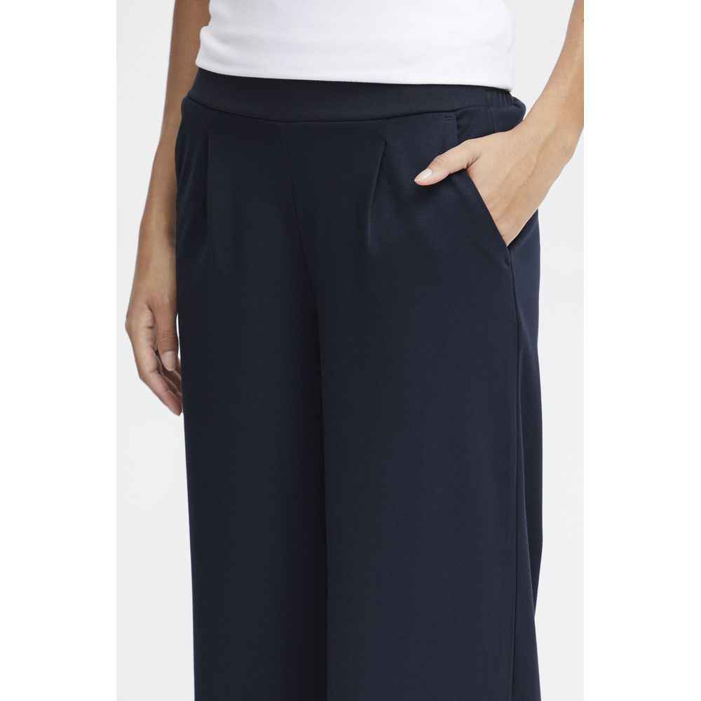 ICHI Blue Recycled Polyurethane Pant