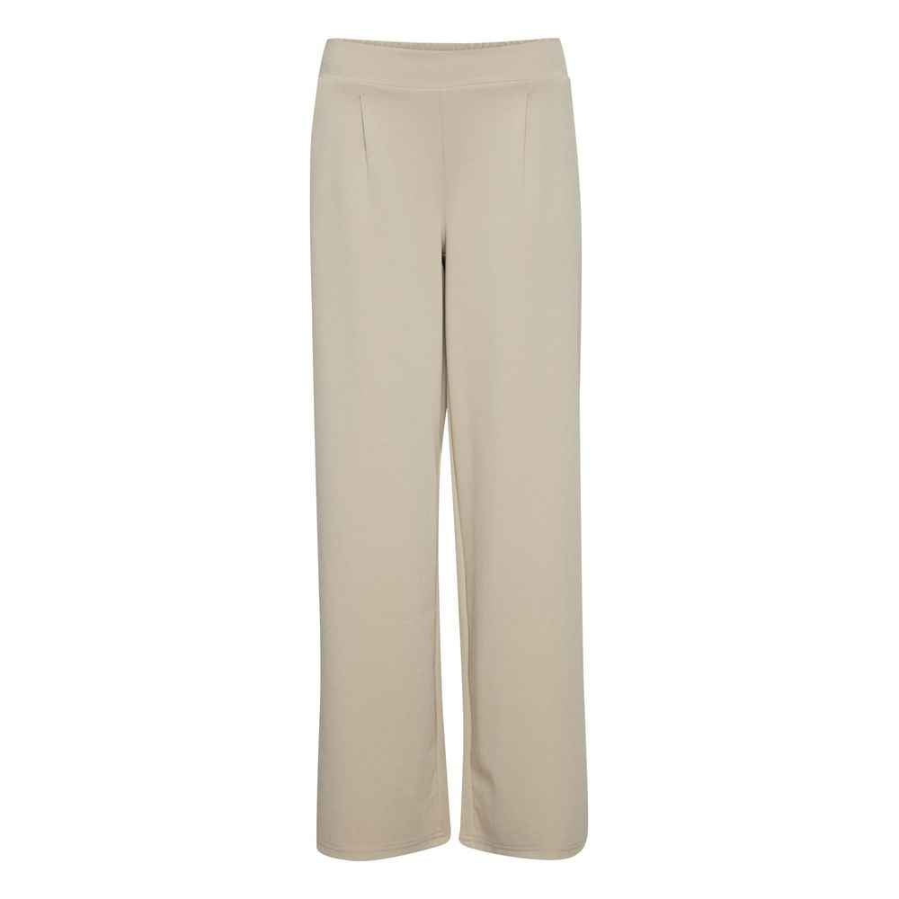 ICHI Beige Recycled Polyurethane Pant