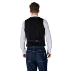 Gianni Lupo Black Cotton Waistcoat