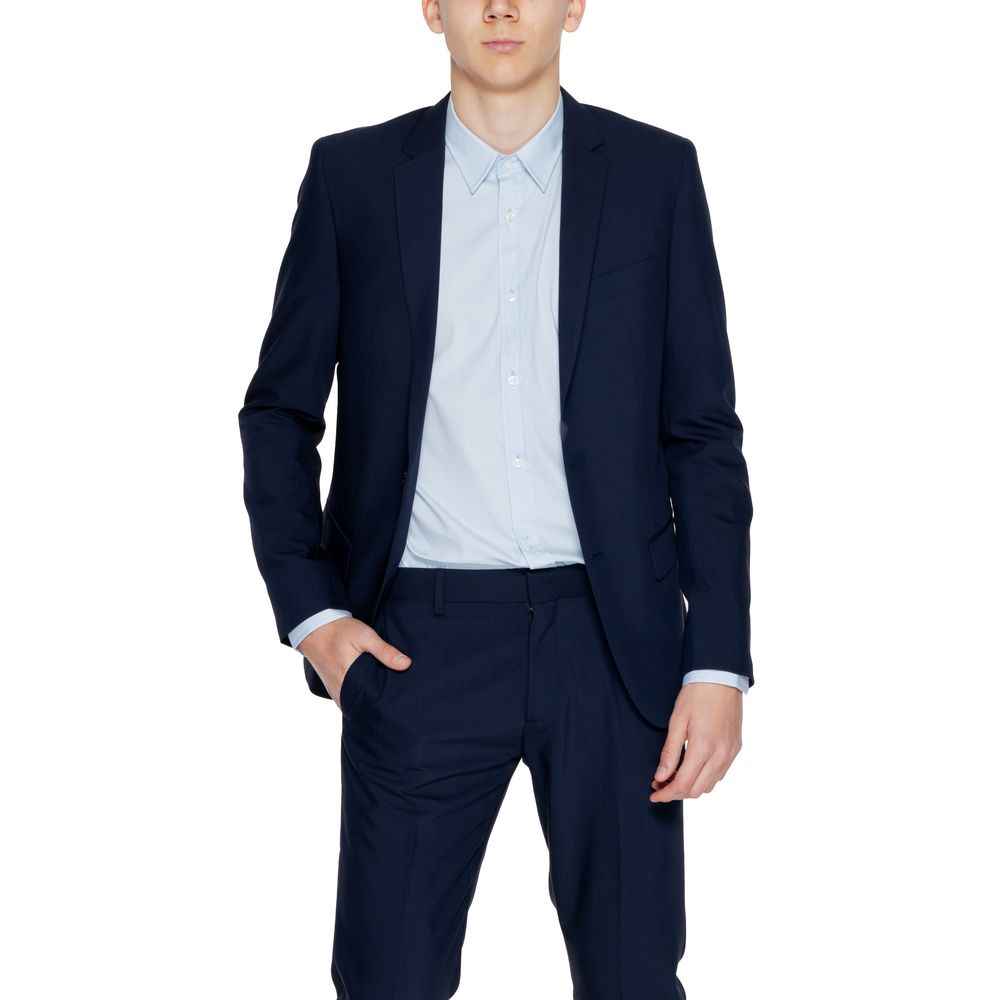 Antony Morato Blue Polyester Blazer