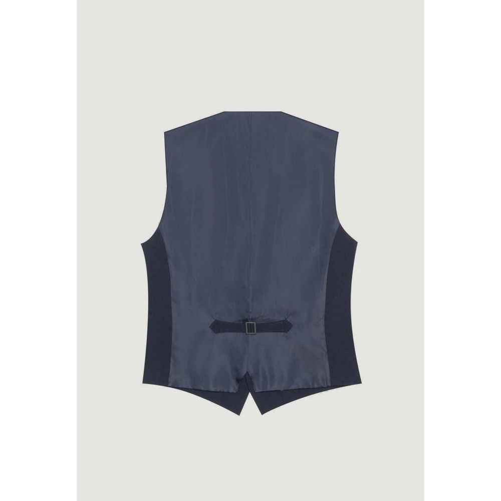 Antony Morato Blue Polyester Waistcoat