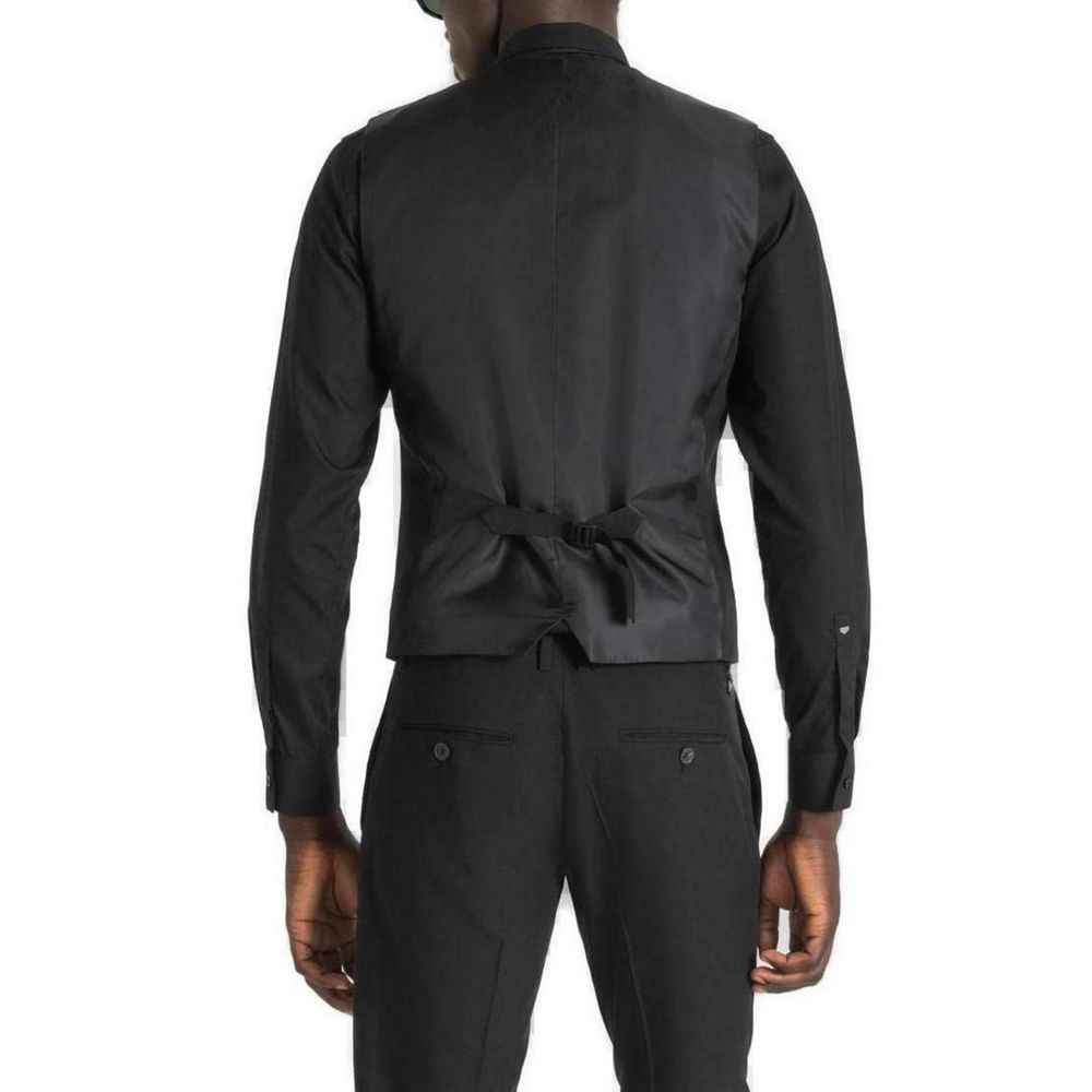 Antony Morato Black Polyester Waistcoat