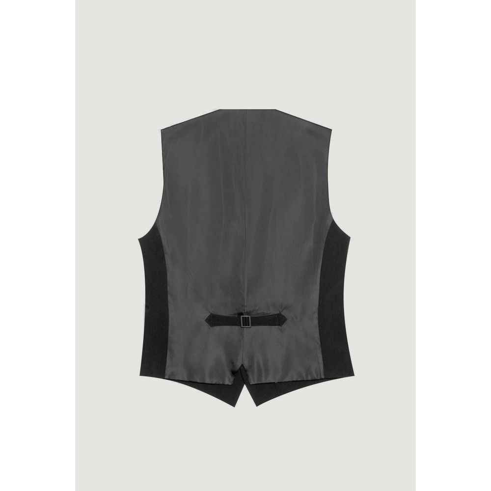Antony Morato Black Polyester Waistcoat