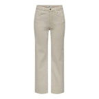Only Beige Cotton Relaxed Fit Jean