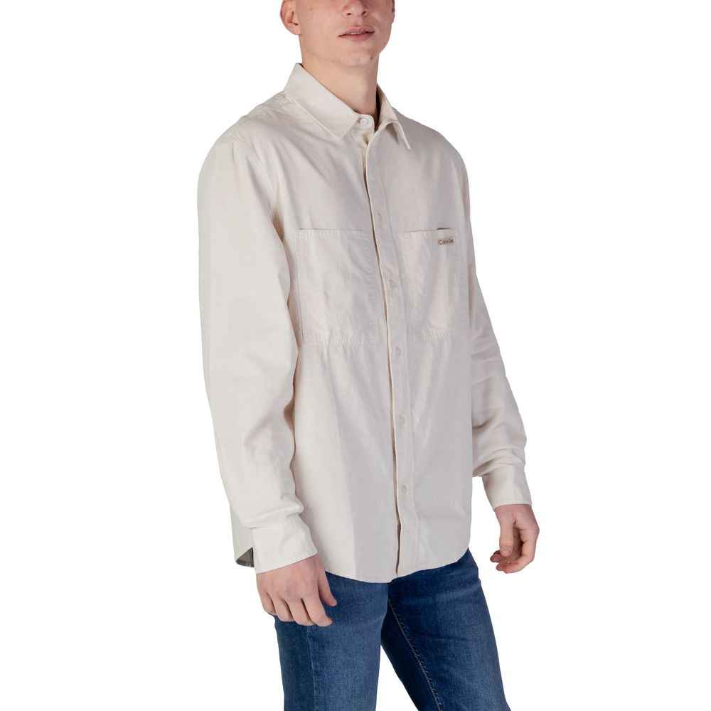 Calvin Klein Jeans Beige Recycled Cotton Shirt