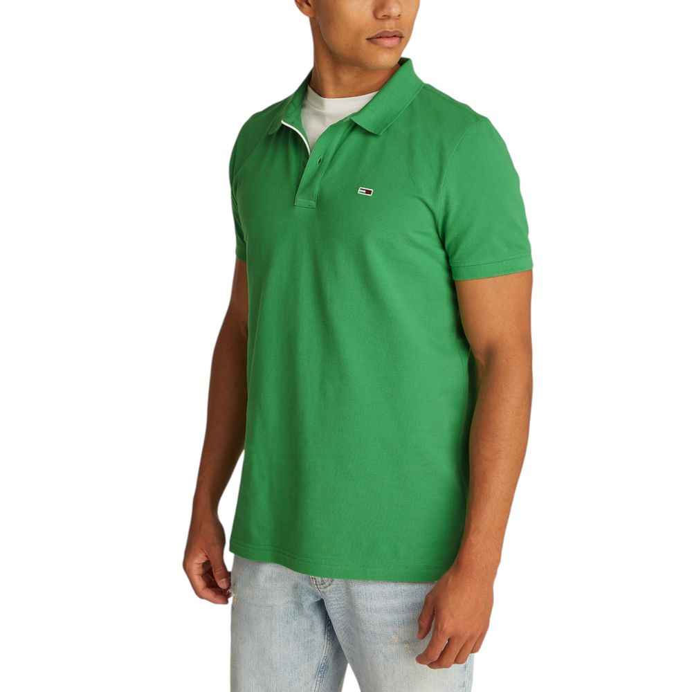 Tommy Hilfiger Jeans Green Cotton Polo Shirt
