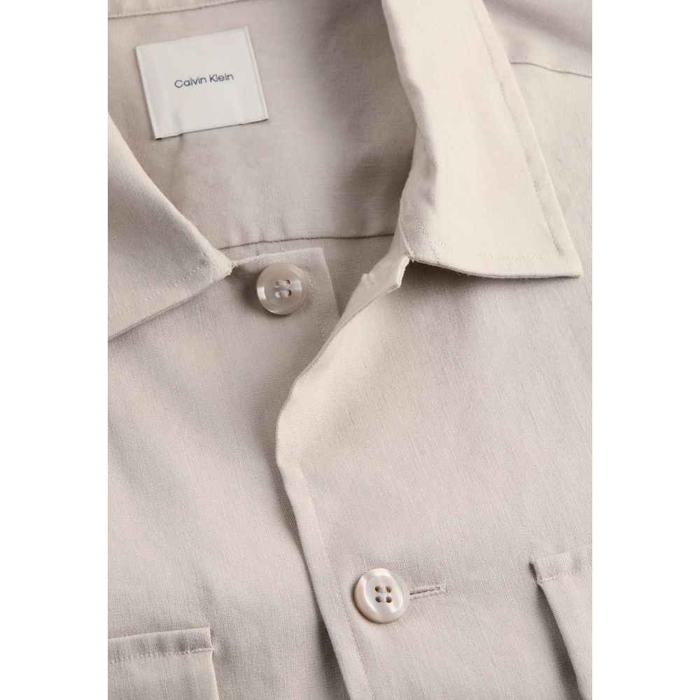 Calvin Klein Beige Lyocell Coat