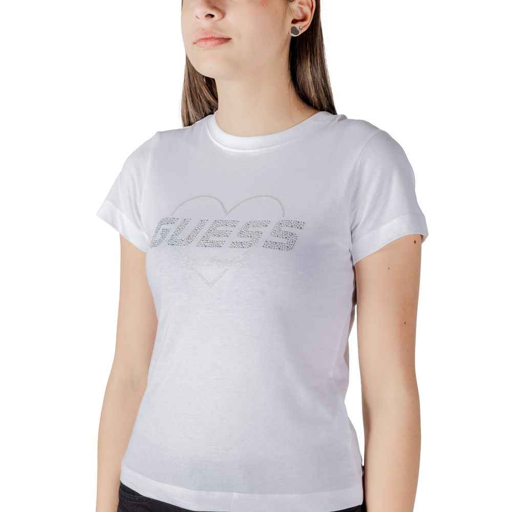 Guess Active White Cotton T-Shirt