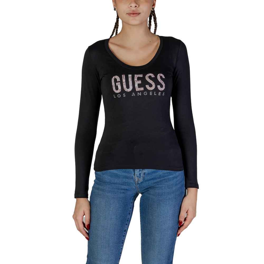 Guess Black Cotton Long Sleeve