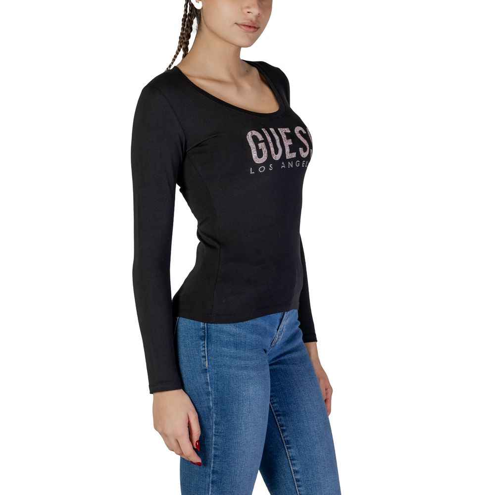 Guess Black Cotton Long Sleeve