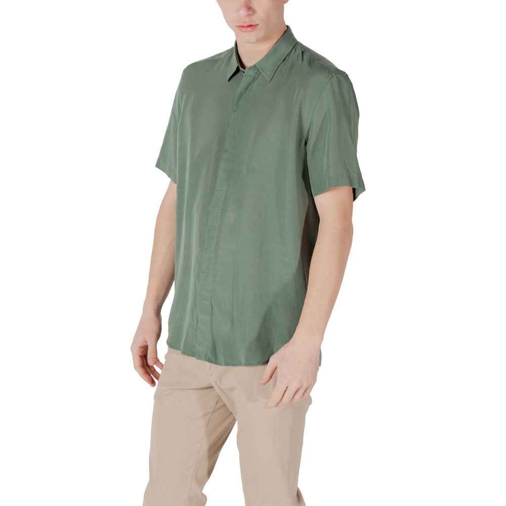 Antony Morato Green Lyocell Shortsleeve