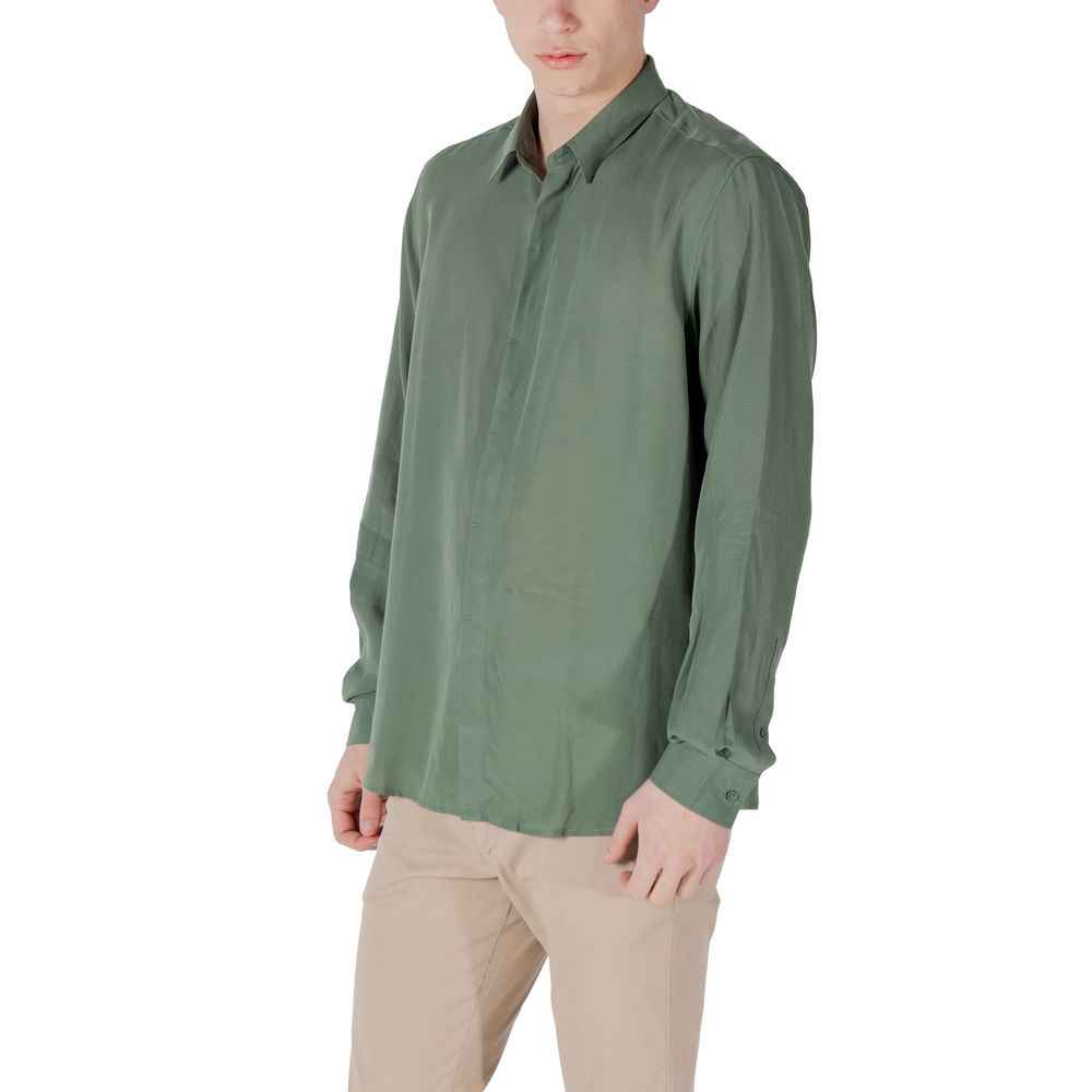 Antony Morato Green Lyocell Shirt