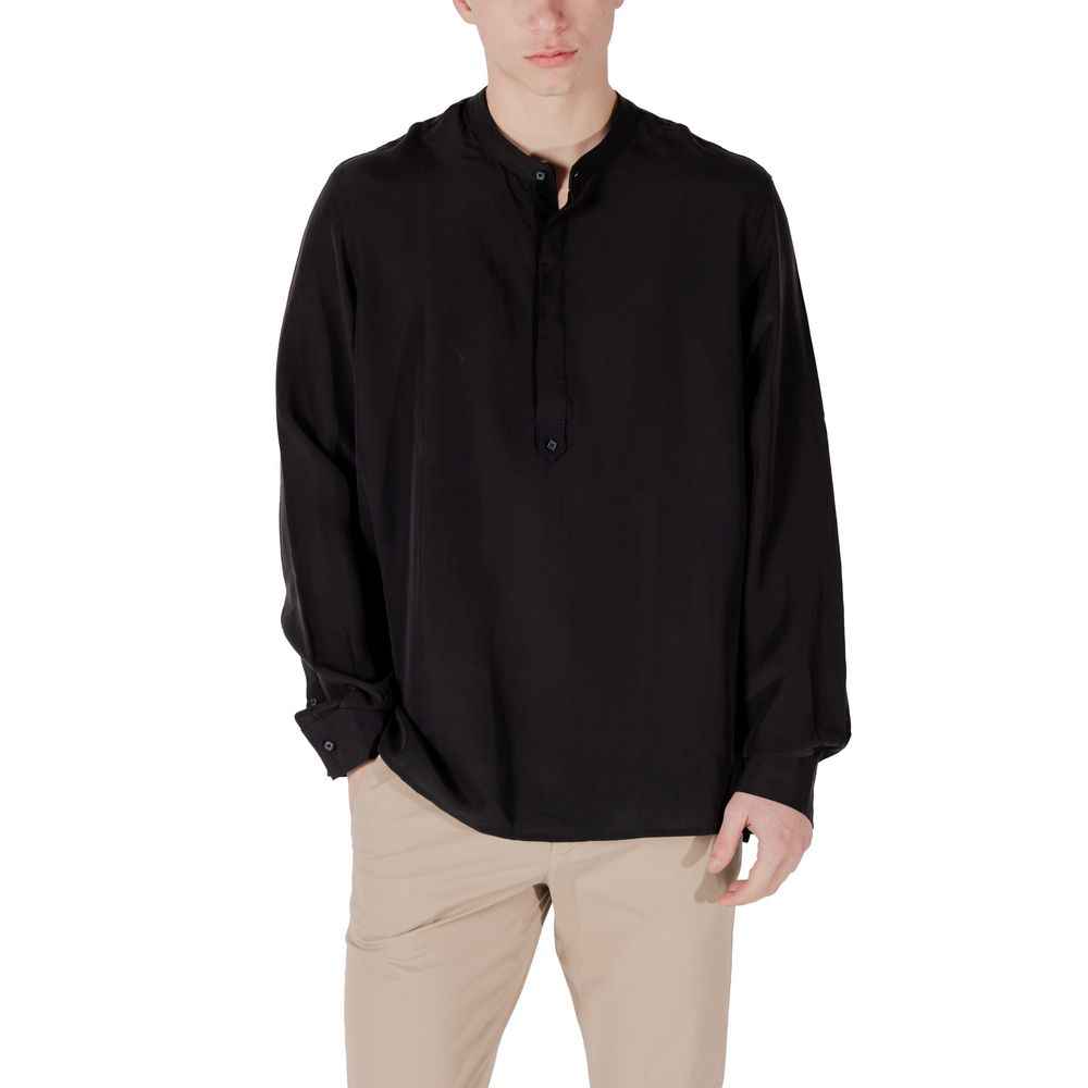 Antony Morato Black Lyocell Shirt