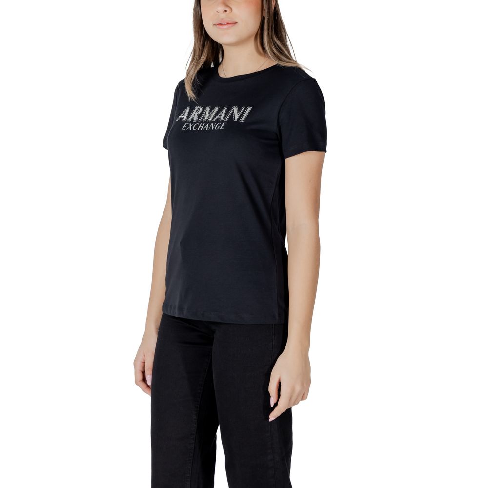 Armani Exchange Black Cotton T-Shirt