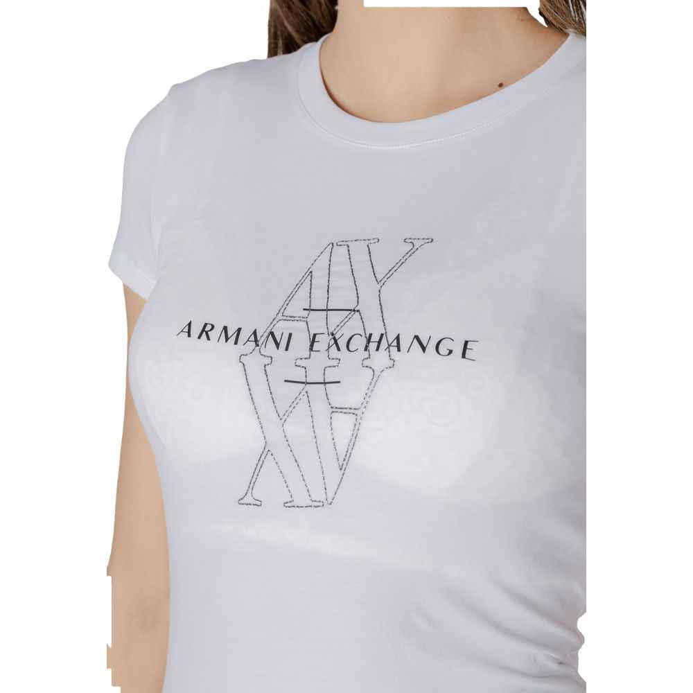 Armani Exchange White Cotton T-Shirt