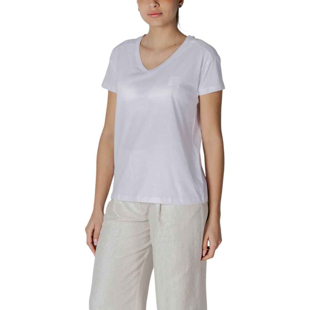 Armani Exchange White Cotton T-Shirt