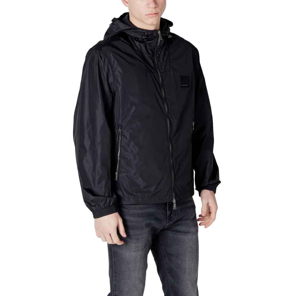 Armani Exchange Black Polyamide Jackets & Coat