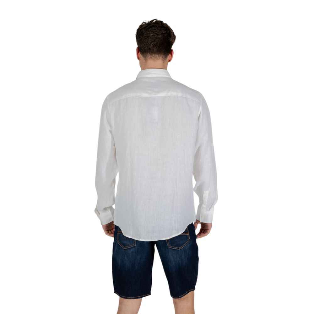 Armani Exchange White Linen Dress Shirt