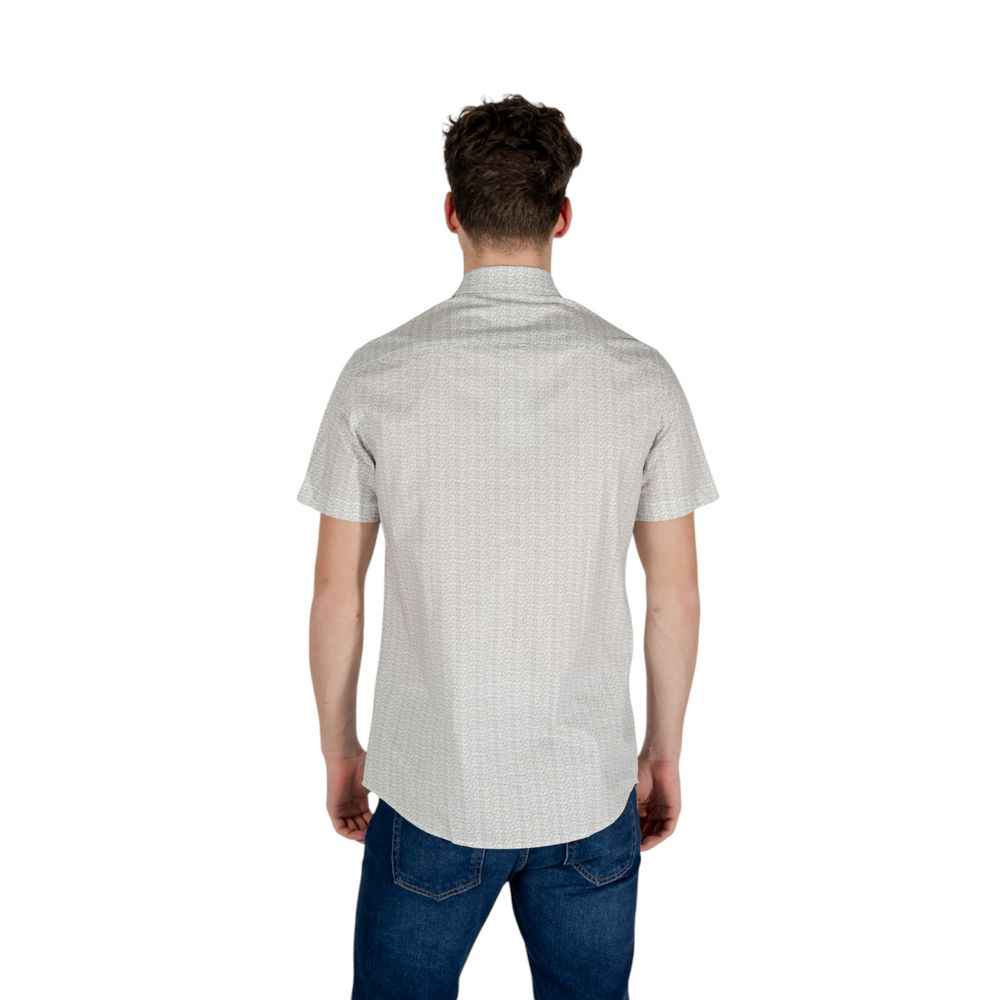 Armani Exchange Cream Cotton Shortsleeve Shirt