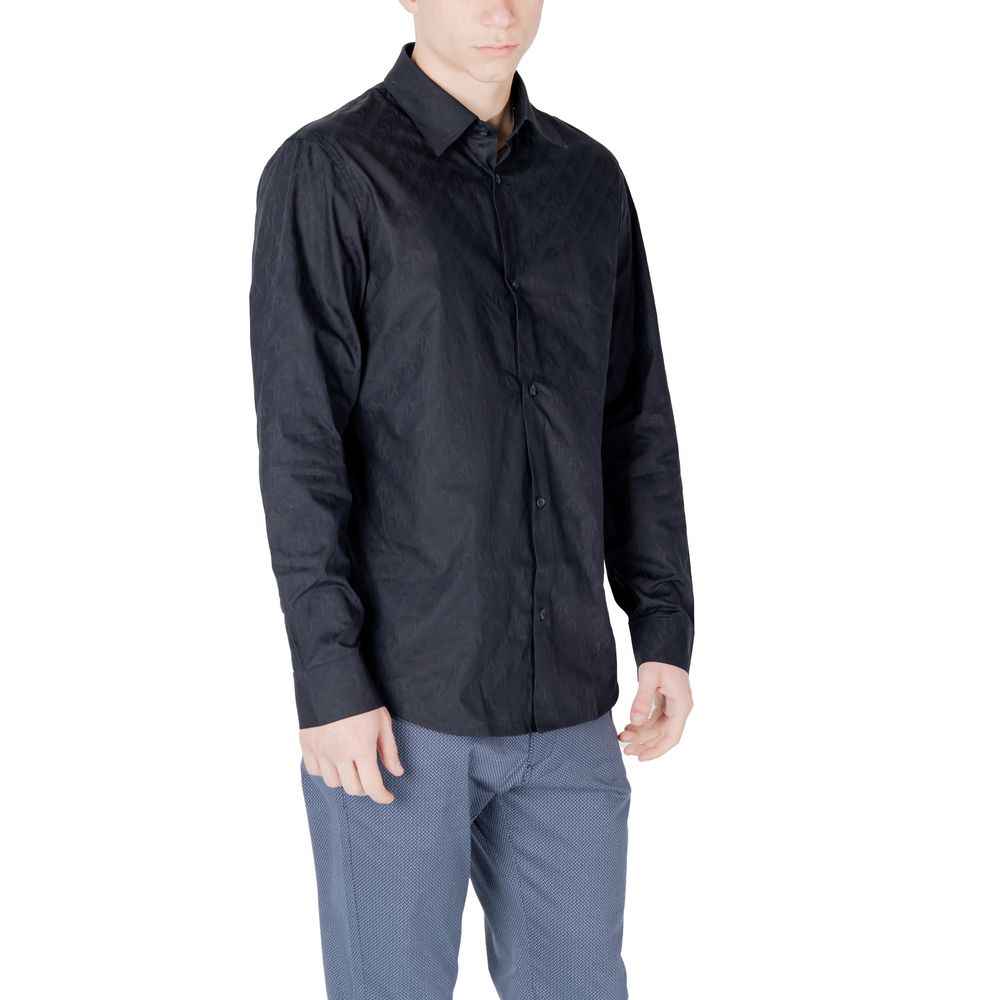 Armani Exchange Blue Cotton Shirt