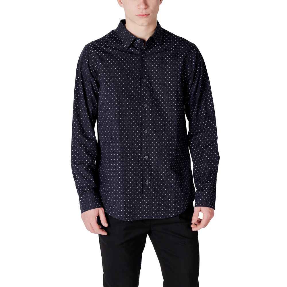 Armani Exchange Blue Cotton Shirt