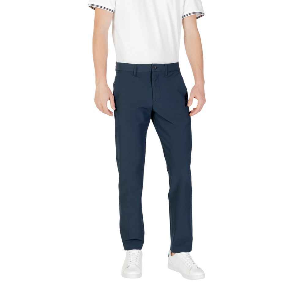 Hugo Boss Blue Polyester Skinny Pant