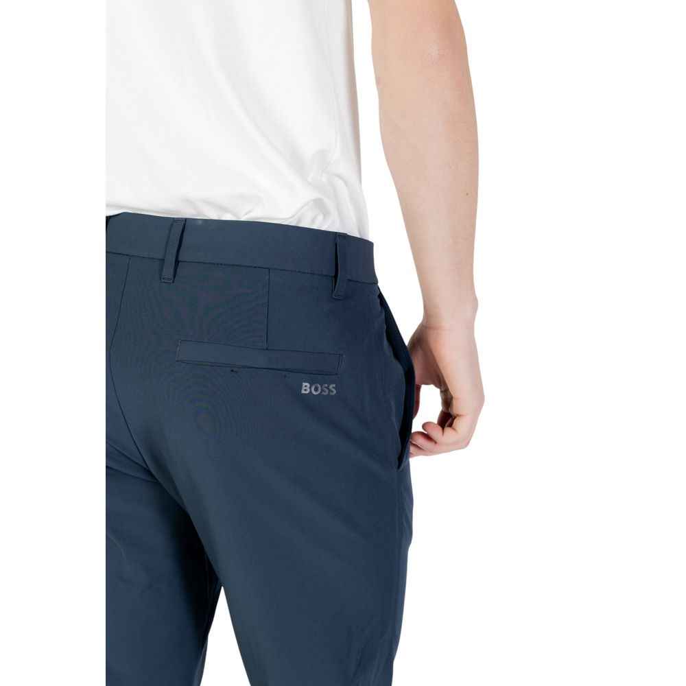 Hugo Boss Blue Polyester Skinny Pant