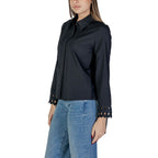 Jacqueline De Yong Black Cotton Blouse