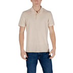 EA7 Emporio Armani Beige Cotton Polo Shirt